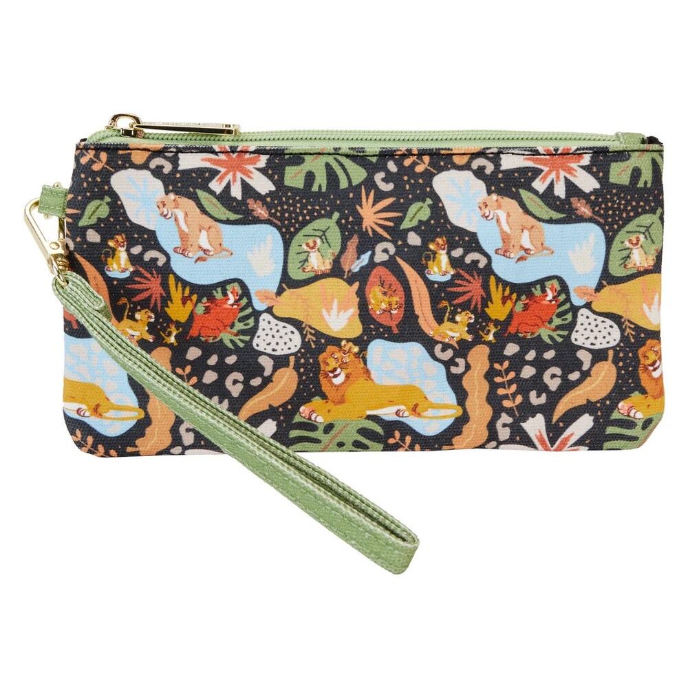 LOUNGEFLY DISNEY THE LION KING 30TH ANNIVERSARY AOP CANVAS WRISTLET